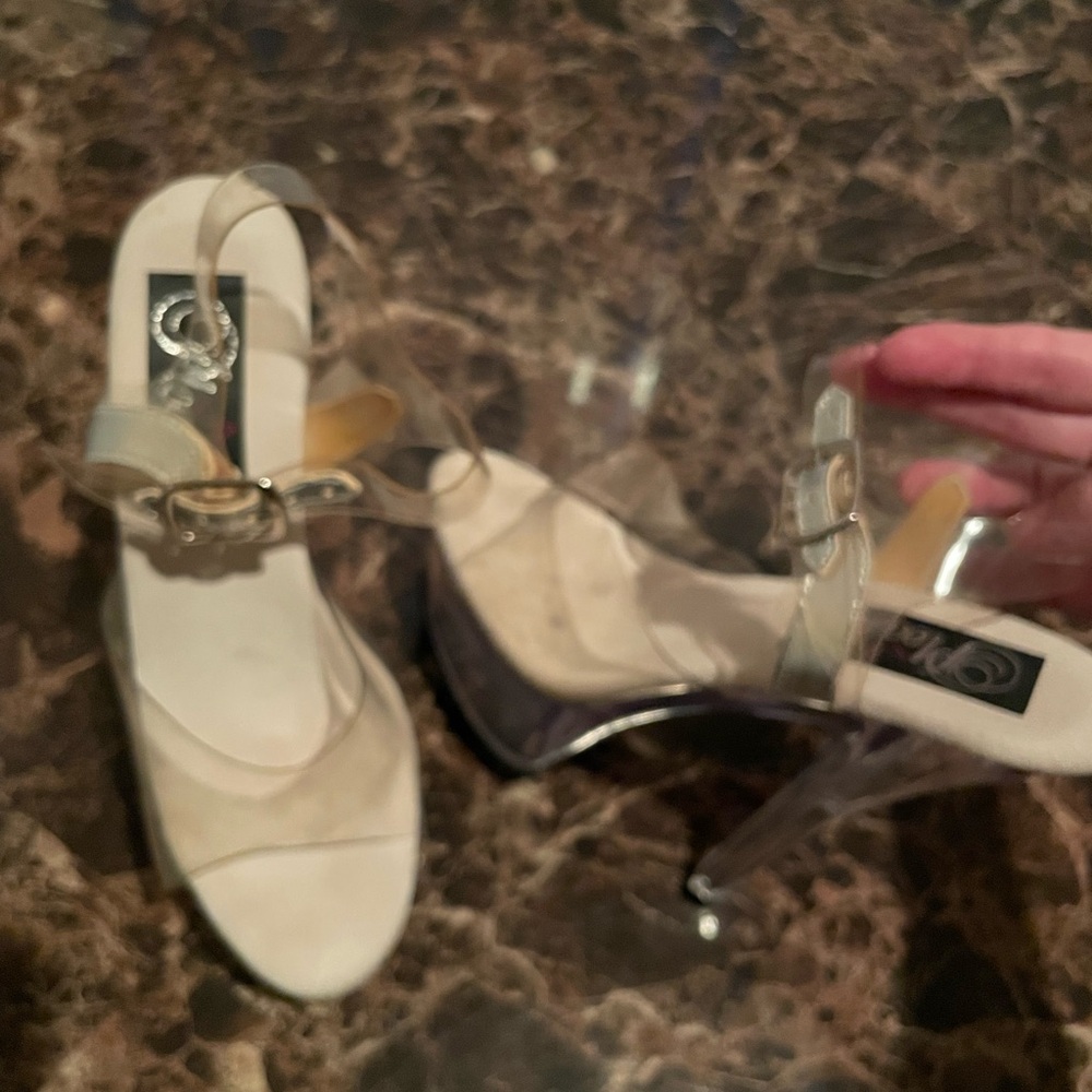 Pleaser platform heels. Open toe w/Ankle strap and buckle. - Picture 6 of 6